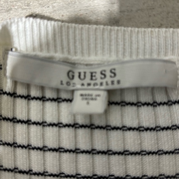 ❤️Guess Black and White Keyhole Long Sleeve Dress: Large - Picture 5 of 6